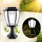Solar Garden Yard Lantern Lamp Post Light Black LED Street Pillar Light 2.4V